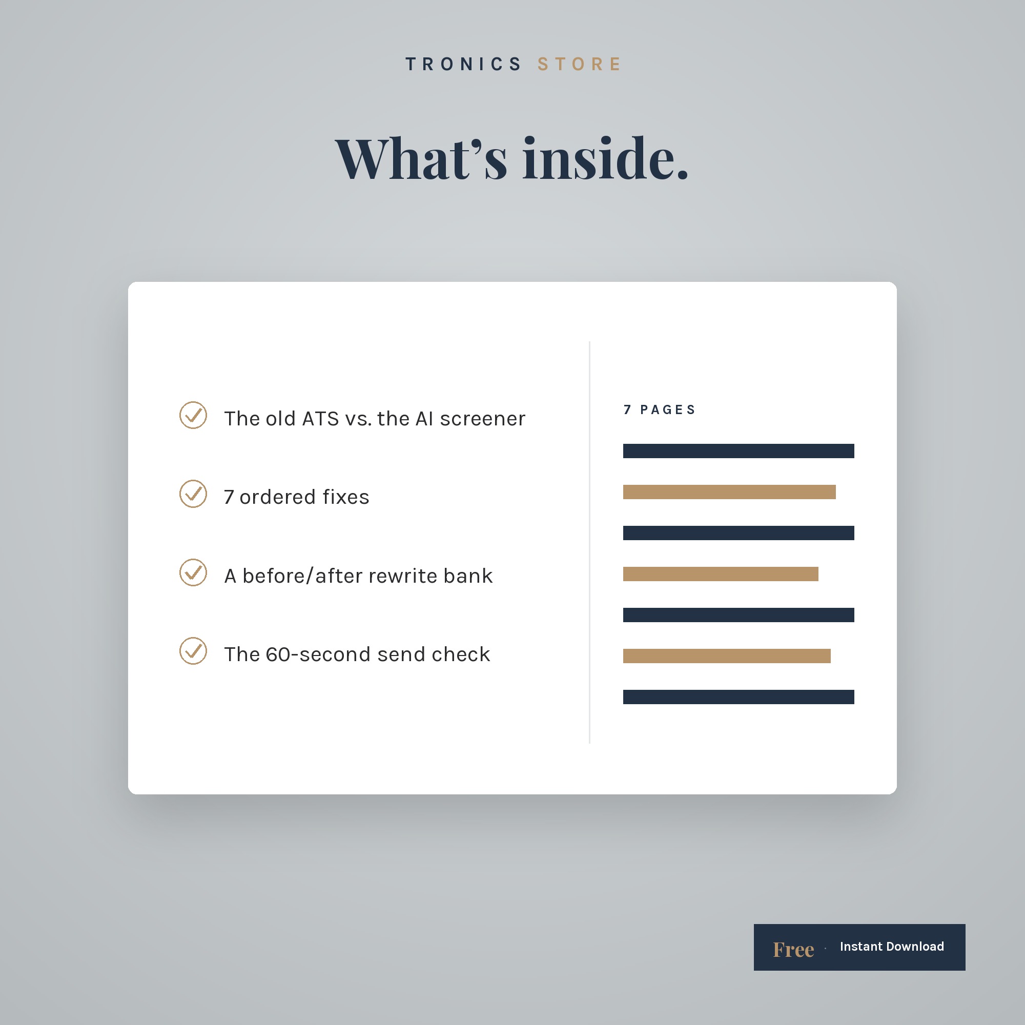 What is inside the AI Screener Cheat Sheet