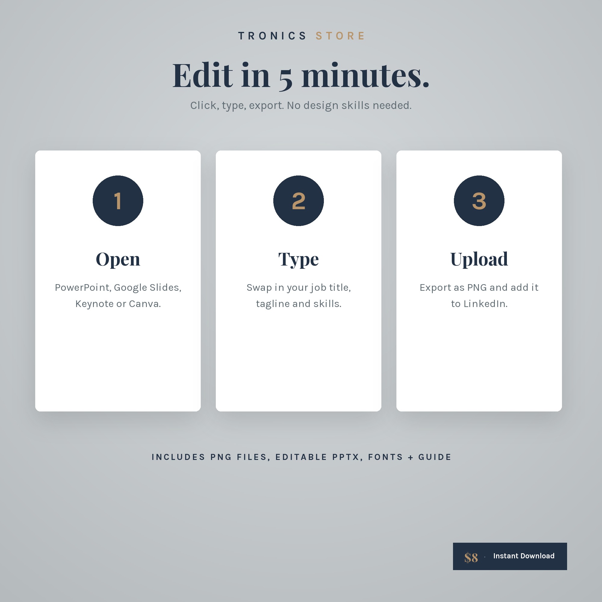 Three steps to edit a LinkedIn banner: open, type, upload
