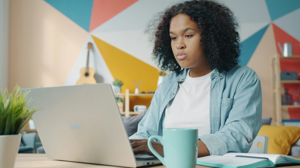 Graduate listing skills and projects in a notebook for a resume