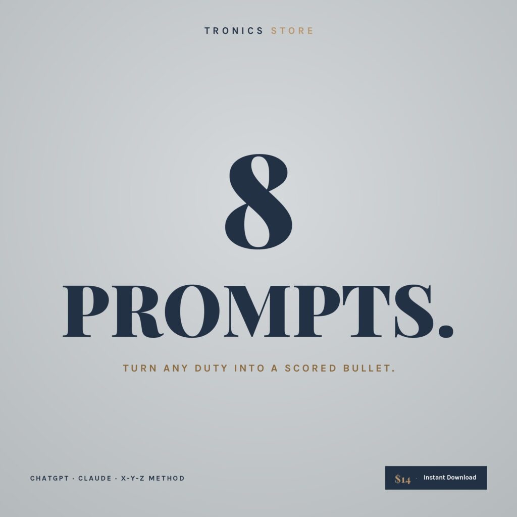 Resume Bullet Point Prompt Pack cover, square version