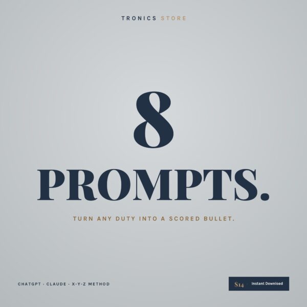Resume Bullet Point Prompt Pack cover, square version