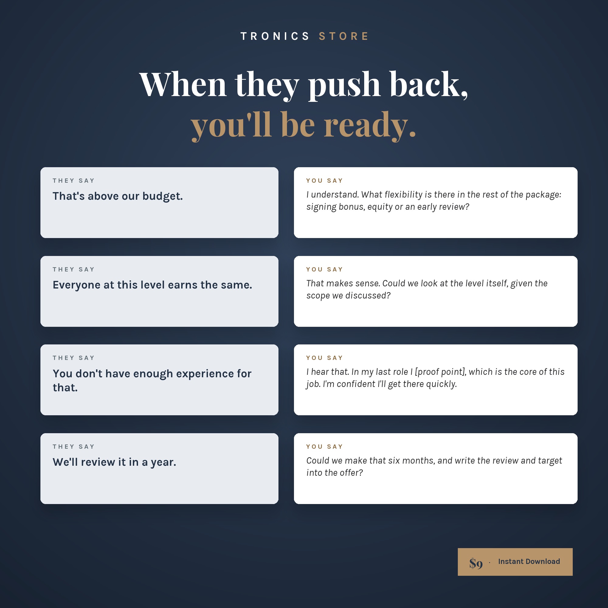 Objection handling examples: what the employer says and what you say back